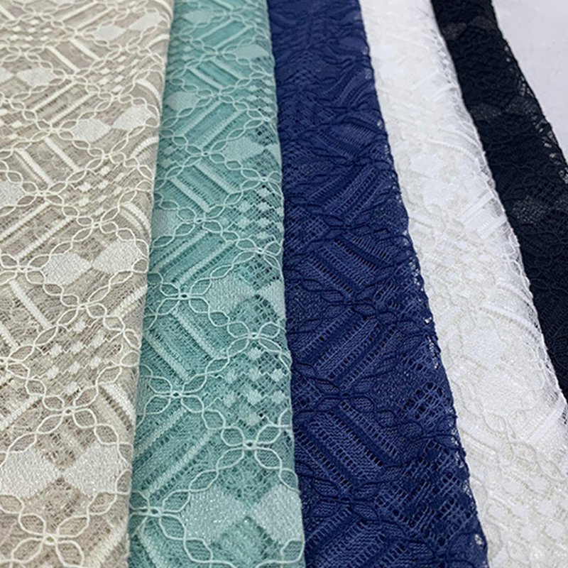 Lace Fabric Dress Geometric Warp Knit for Women's Wear Wholesale Suppl 12